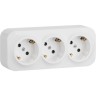Розеточный блок LEGRAND 3 x 2К+З с защитными шторками 16 A 250 В Quteo IP 20 белый 782218