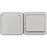 Выключатель LEGRAND Quteo 2К+З розетка с защитными шторками 16 A 250 В IP 44 серый 782348