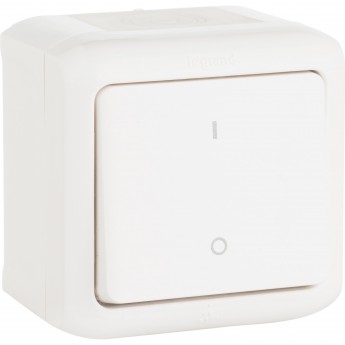 Выключатель LEGRAND Quteo двухполюсный 10 A 250 В IP 44 Белый Выключатель LEGRAND Quteo двухполюсный 10 A 250 В IP 44 Белый