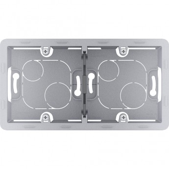 Коробка накладного монтажа LEGRAND INSPIRIA 2 поста алюминий Коробка накладного монтажа LEGRAND INSPIRIA 2 поста алюминий