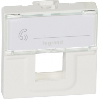Лицевая панель LEGRAND MOSAIC для информационных розеток Keystone 2 модуля белый