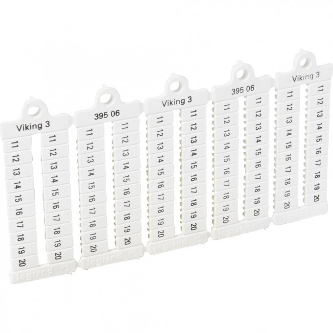 Маркировка пластиковая LEGRAND Viking, 5мм 11-20, горизонтальная 39506