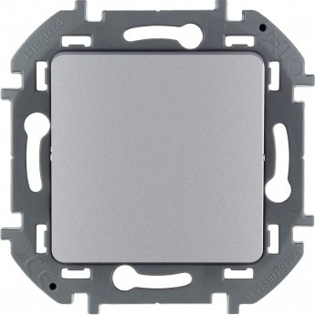 Переключатель одноклавишный LEGRAND INSPIRIA 10 AX 250 В алюминий Переключатель одноклавишный LEGRAND INSPIRIA 10 AX 250 В алюминий