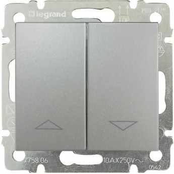 Переключатель с механической блокировкой LEGRAND Valena 10 А 250 В алюминий Переключатель с механической блокировкой LEGRAND Valena 10 А 250 В алюминий