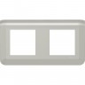 Рамка LEGRAND MOSAIC 2Х2 модуля - алюминий 079304L