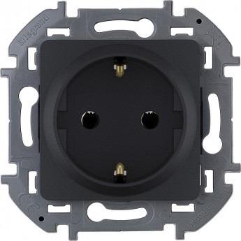 Розетка 2К+З LEGRAND INSPIRIA немецкий стандарт 16 А 250 Втантрацит