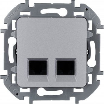 Розетка двойная LEGRAND INSPIRIA RJ 45 категория 5e UTP алюминий