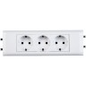 Розетка LEGRAND 3 х 2К+3 Программа Mosaic для установки в кабель-канале автоматические клеммы стандартная белый 077433