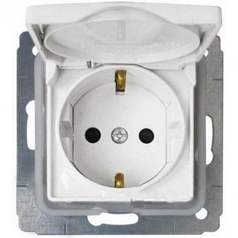 Розетка LEGRAND Cariva 2К+3 с защитными шторками IP 44 16 А 250 В белый Розетка LEGRAND Cariva 2К+3 с защитными шторками IP 44 16 А 250 В белый
