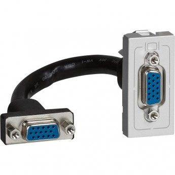 Розетка LEGRAND Mosaic HD15 1м алю +шнур