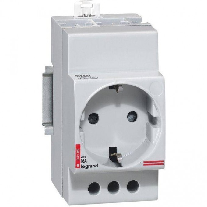 Розетка на DIN-рейку LEGRAND нем. станд. 2К+З 16А 04285