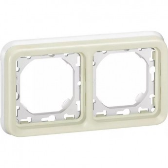 Суппорт с рамкой LEGRAND Plexo для встроенного монтажа 2 поста, белый Суппорт с рамкой LEGRAND Plexo для встроенного монтажа 2 поста, белый