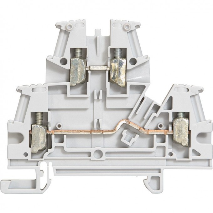 Винтовая клемма LEGRAND Viking 3 - двухполюсная - двухъярусная - шаг 5 мм - серый 37167