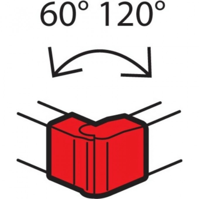 Внешний изменяемый угол LEGRAND от 60° до 120° для кабель-каналов Metra 85x50 белый 638022