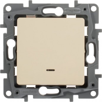 Выключатель LEGRAND Etika с подсветкой 10 A 250 В слоновая кость Выключатель LEGRAND Etika с подсветкой 10 A 250 В слоновая кость