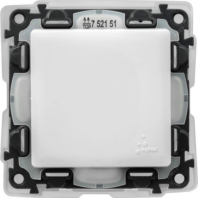 Выключатель LEGRAND Valena LIFE IP44 10АХ 250В с лицевой панелью безвинтовые зажимы белый 752151