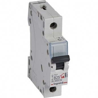 Автоматический выключатель LEGRAND TX³ 6000 6 кА тип B 1П 230/400 В 25А 1 модуль белый