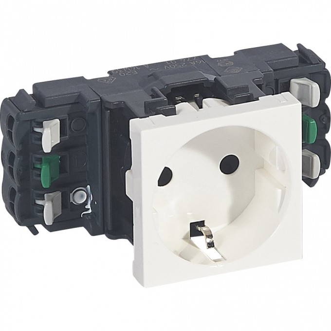 Розетка LEGRAND Mosaic 2К+3 для кабель-каналов, автоматические клеммы, белый 77401