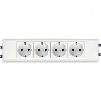 Розетка LEGRAND Mosaic DLP для крышки 65мм немецкий стандарт 4X2К+З б/заж., белый Розетка LEGRAND Mosaic DLP для крышки 65мм немецкий стандарт 4X2К+З б/заж., белый