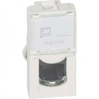 Розетка LEGRAND Mosaic RJ45 UTP кат.5е 1 модуль, белый Розетка LEGRAND Mosaic RJ45 UTP кат.5е 1 модуль, белый