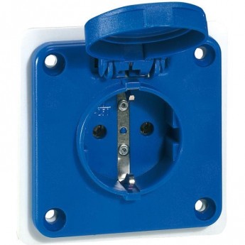 Встраиваемая розетка бытового назначения LEGRAND с уменьшенным фланцем P17 Tempra Pro немецкий стандарт без шторок синий Встраиваемая розетка бытового назначения LEGRAND с уменьшенным фланцем P17 Tempra Pro немецкий стандарт без шторок синий